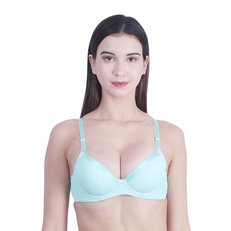 BRACHY Green Women T-Shirt Heavily Padded Push Up Bra (32A)