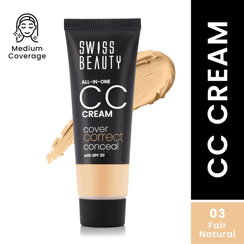 Swiss Beauty All-In-One CC Cream Cover Correct & Conceal - 03 Fair Natural