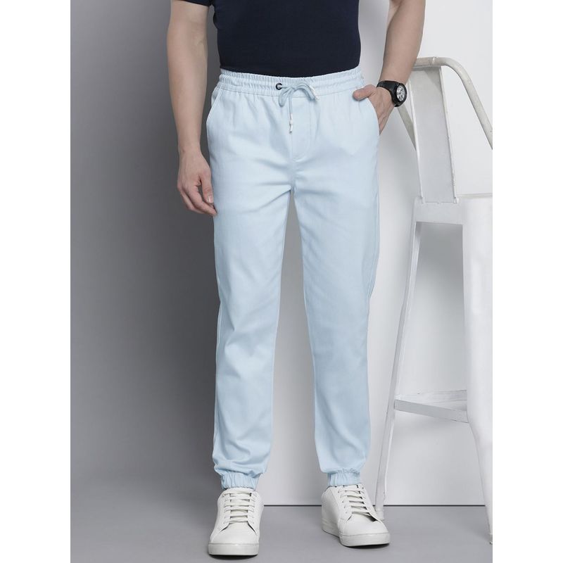 The Indian Garage Co Men Blue Solid/Plain Joggers (28)
