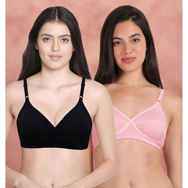 Shyaway Susie By Shyaway X Frame Seamed Wirefree Everyday Bra (Pack of 2) (32B)
