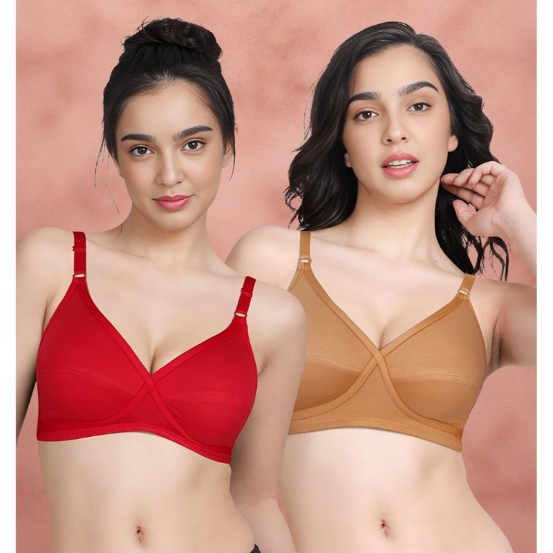 Shyaway Susie By Shyaway X Frame Seamed Wirefree Everyday Bra (Pack of 2) (30D)