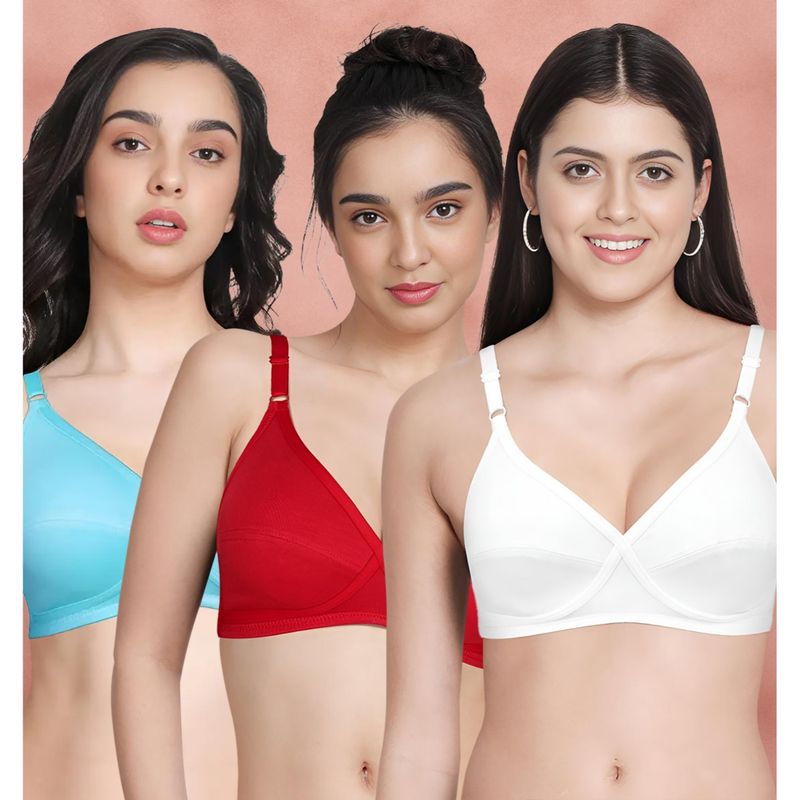Shyaway Susie By Shyaway X Frame Seamed Wirefree Everyday Bra (Pack of 3) (30D)