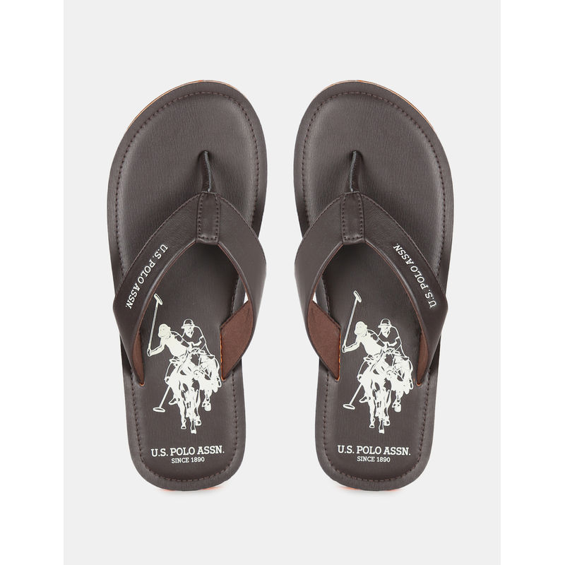 U.s. Polo Assn. Irling Brown Slippers - 6
