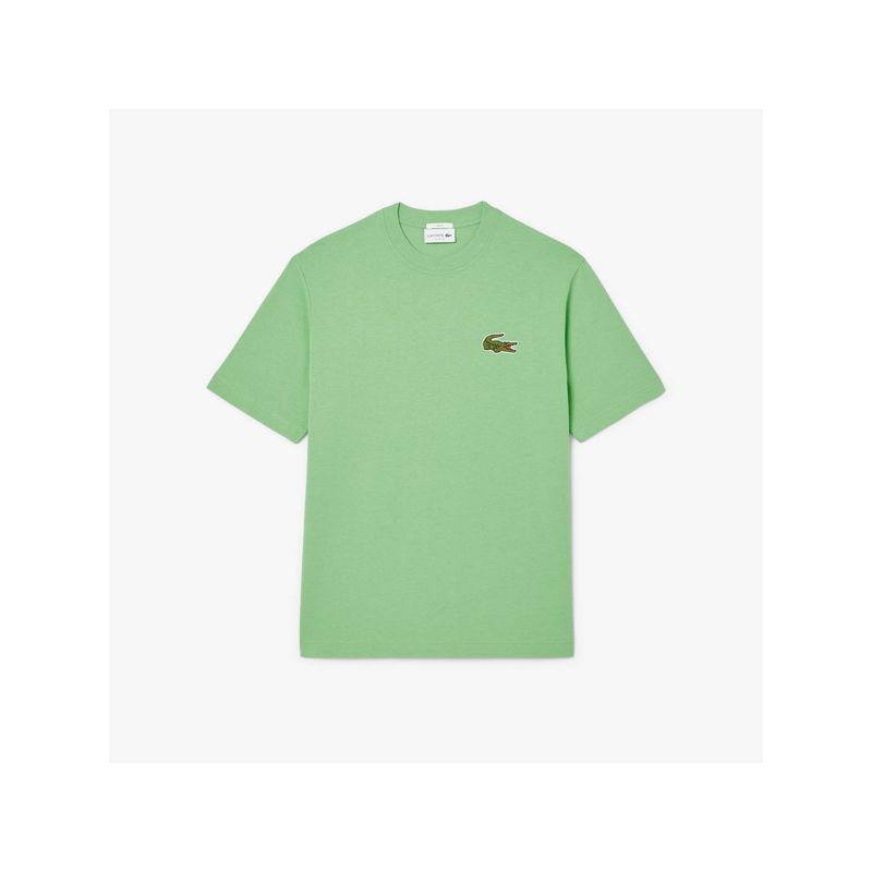 Lacoste Green Solid Plain Casual Cotton T-Shirt (3XL)