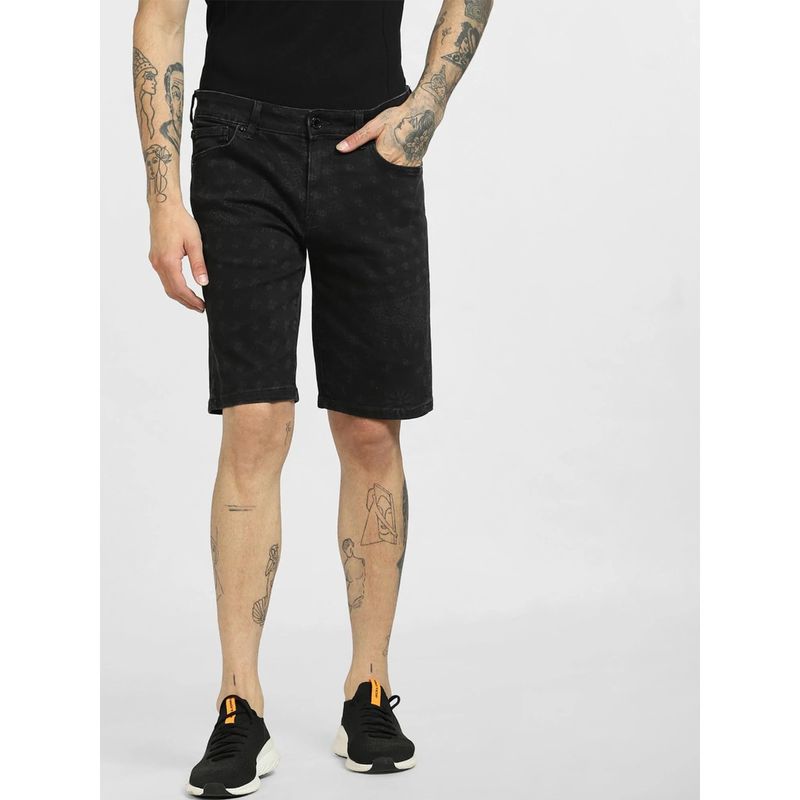 Jack & Jones Black Low Rise Denim Shorts (S)