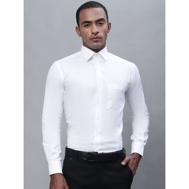 Cantabil Men Cotton White Shirt (38)