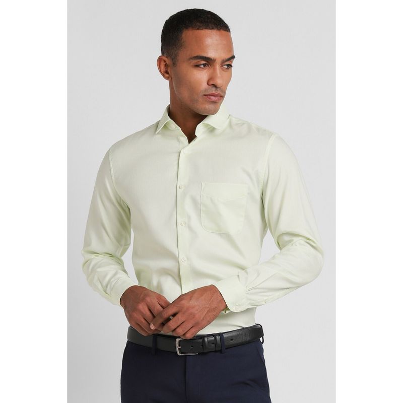 Peter England Men Green Regular Fit Formal Shirt (38)