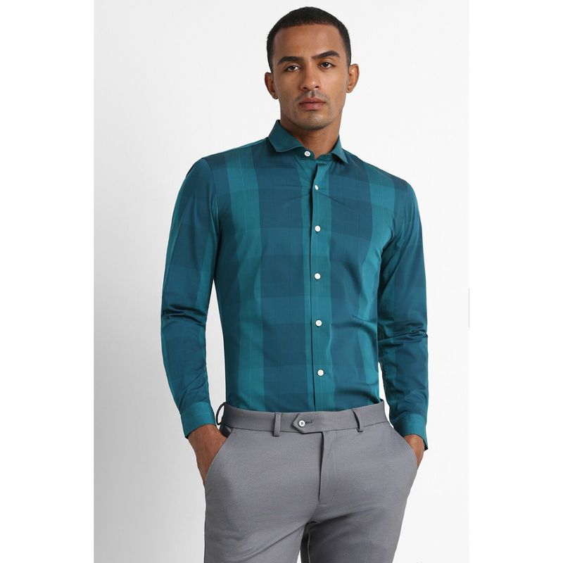 Peter England Men Blue Super Slim Fit Formal Shirt (39)
