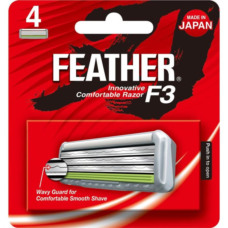 Feather F3 Triple Blade Cartridge Replacement Pack 4 Cartridges Buy