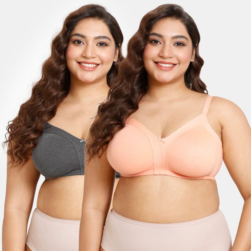 Buy Zivame Double Layered Padded Non-Wired Full Coverage Super Support Bra  - Ibis Rose - Pink online