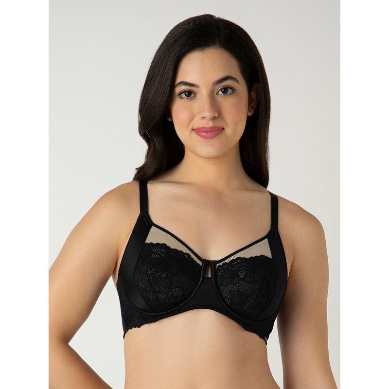 Amante Glam Floral Non-Padded Wired Minimizer Bra (34D)