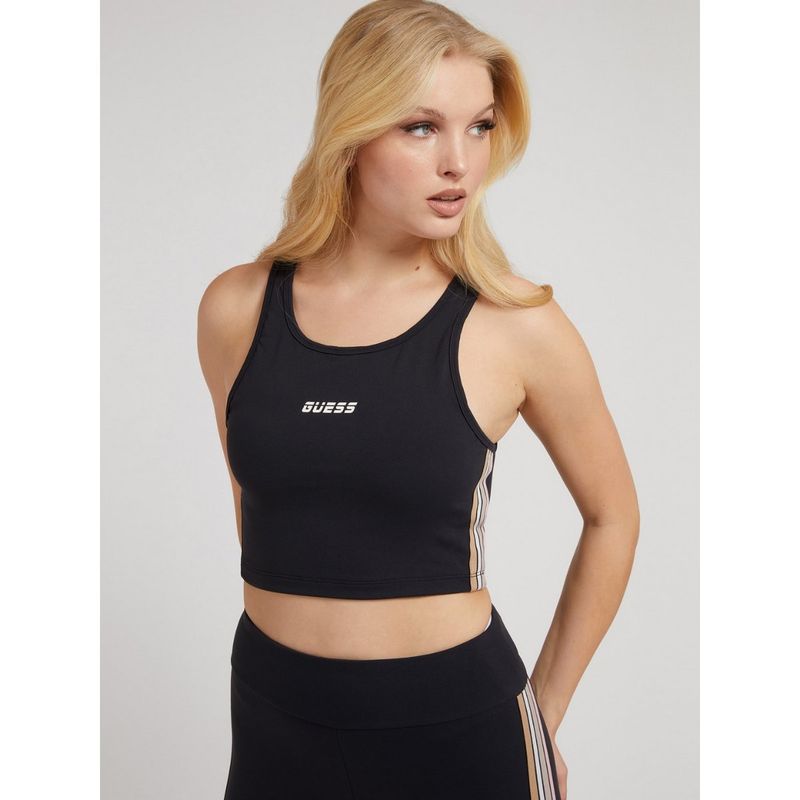 Guess Women Black Solid Brittany Active Bra (S)