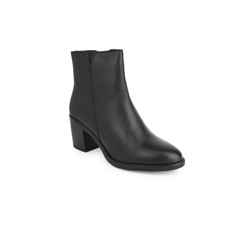 Hydes N Hues HY 224 Leather Casual Black Boots for Women (EURO 40)