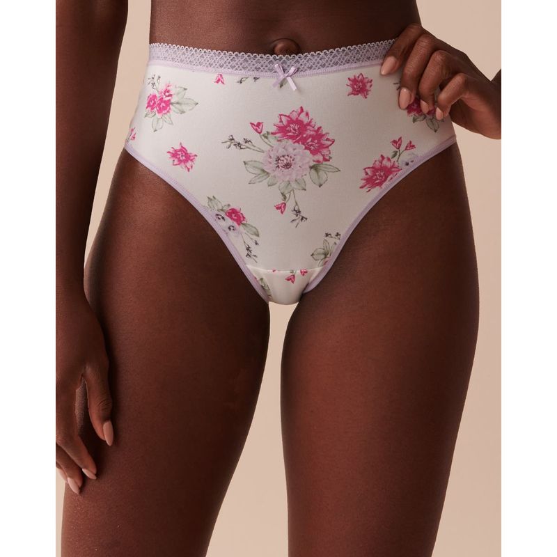 La Vie En Rose Super Soft Lace Detail High Waist Bikini Panty (XS)