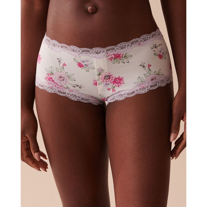 La Vie En Rose Super Soft Lace Detail Boyleg Panty (XS)