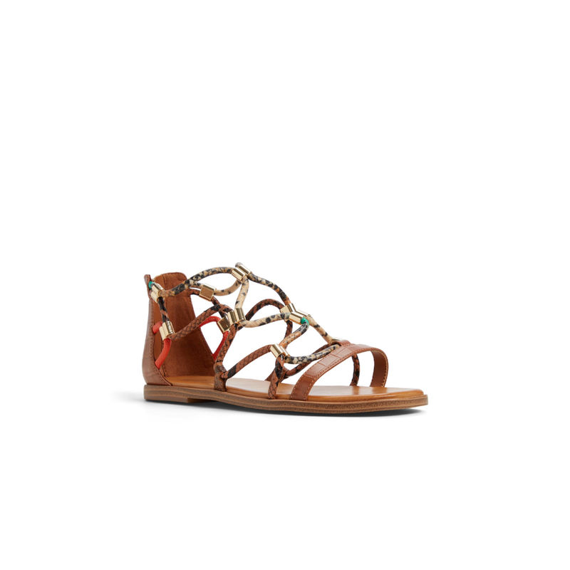 Aldo Occerana-In210 Women Tan Flat Sandals (UK 2)