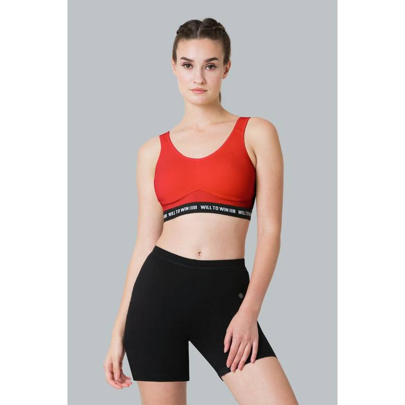 Van Heusen Proactive Women Anti Bacterial & Wireless Sports Bra - Tomato Red (S)