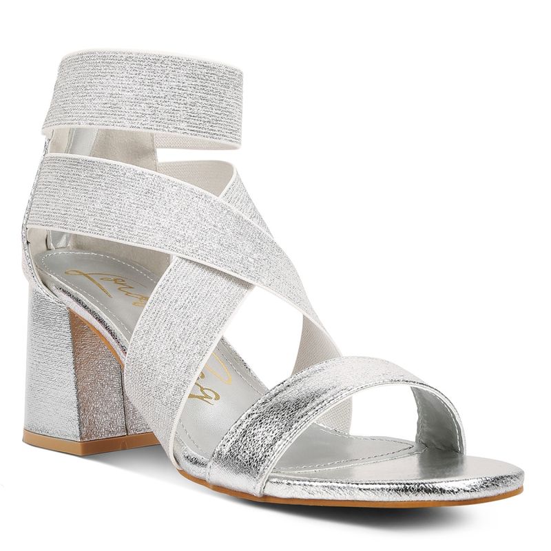 London Rag Solid Silver Heels (EURO 38)