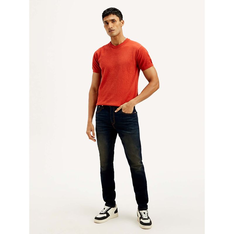 Levi's Men's 512 Slim Fit Navy Blue Jeans (34)