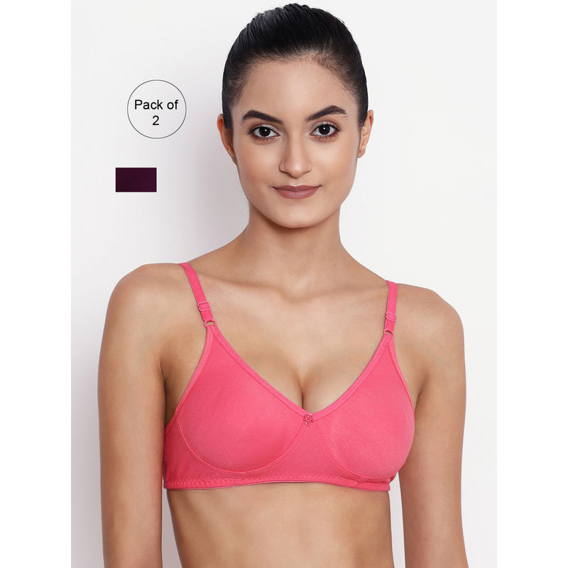 Abelino Pack Of 2 Non Padded Seamless Bras. - Multi-Color (28B)