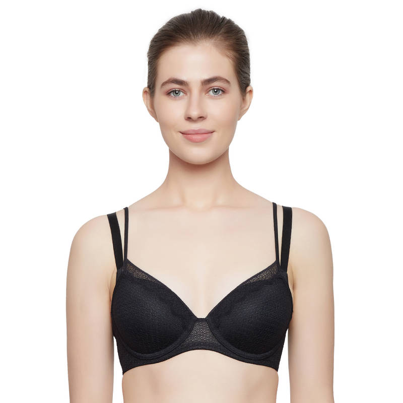 Triumph Passion Spotlight Double Strap Wired Padded T-Shirt Bra - Black (32D)