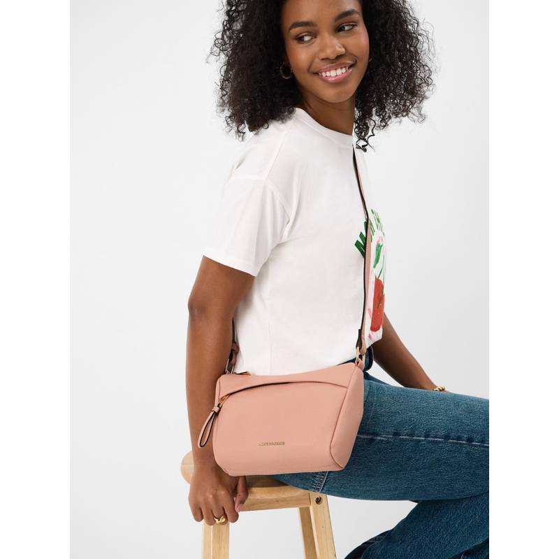 Buy Accessorize London Women's Pink Zip Front Sling Bag Online
