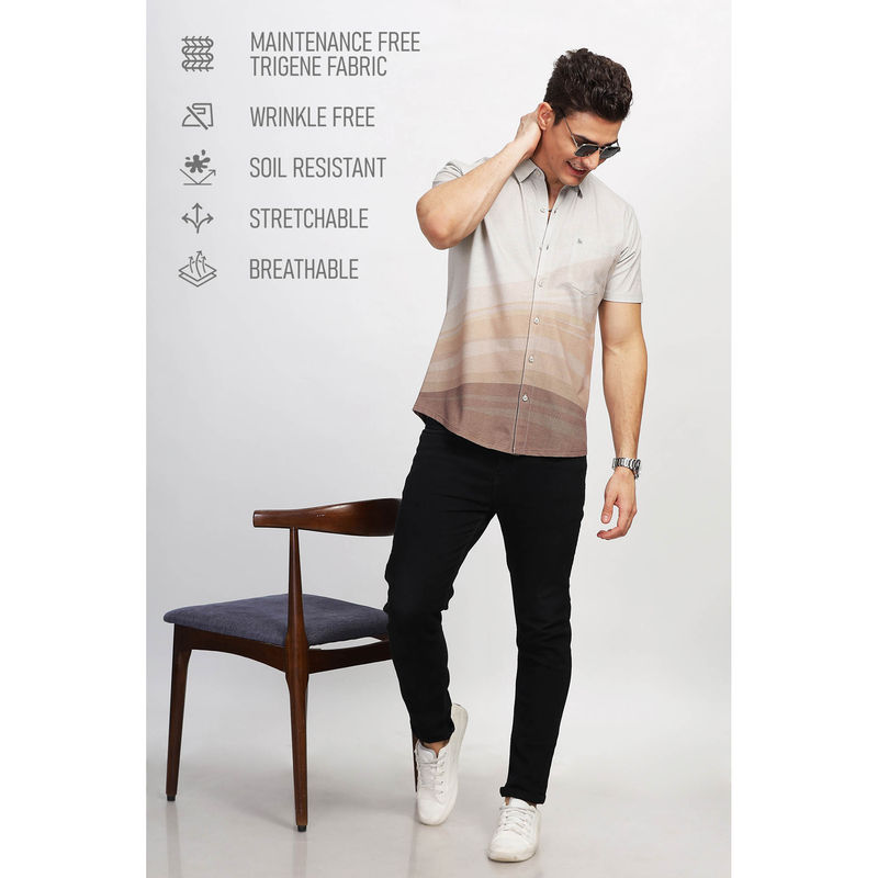 BULLMER Men Multi-Color Trendy Regular Fit Printed Casual Shirt (XL)