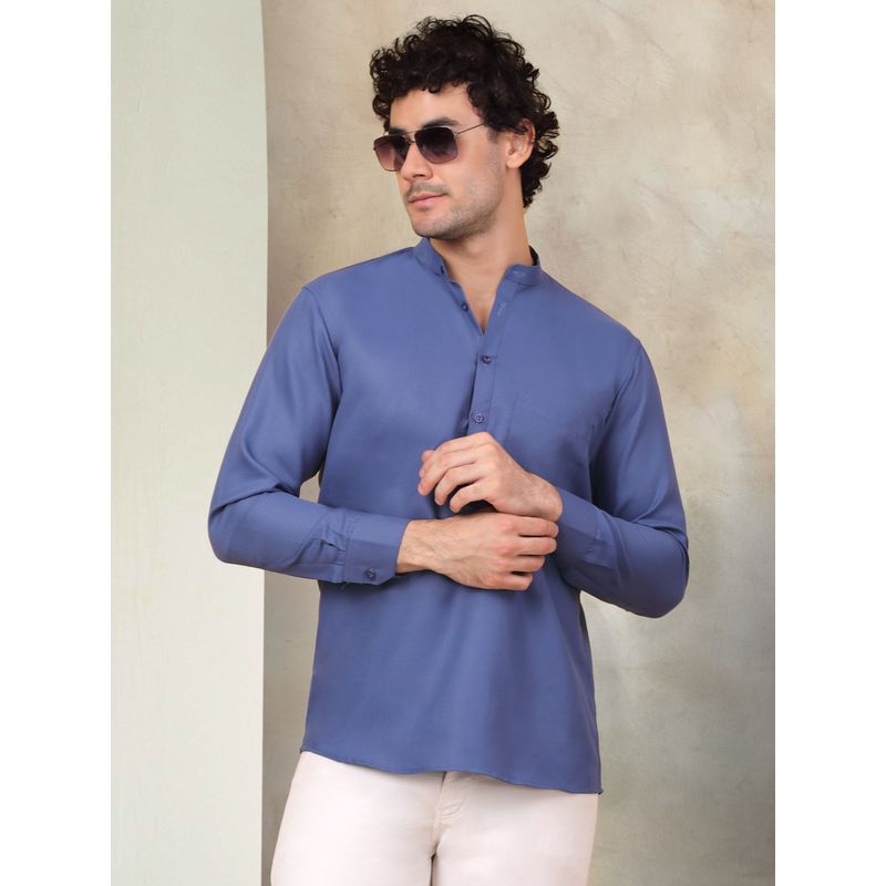 Jompers Men Blue Solid Shirt (S)