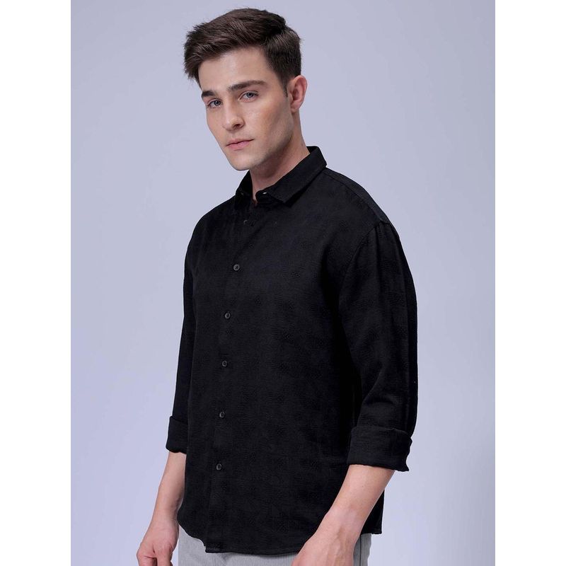 The Indian Garage Co Men Solid Full Sleeves Cutaway Collar Shirt (S)