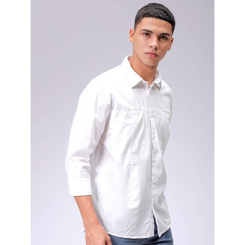 The Indian Garage Co Men Solid Full Sleeves Cutaway Collar Shirt (S)