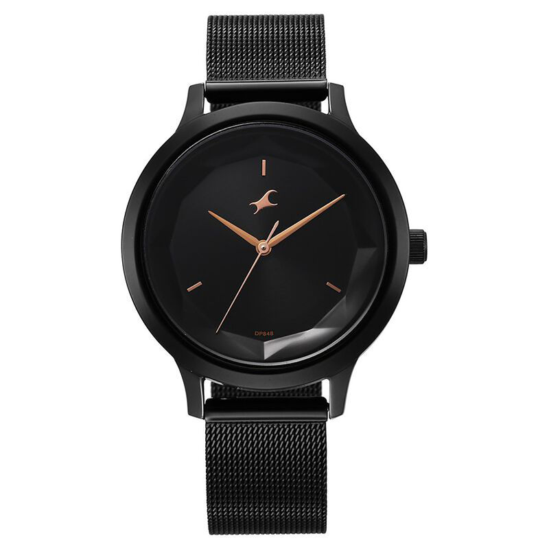 Ss black fastrack watch on sale
