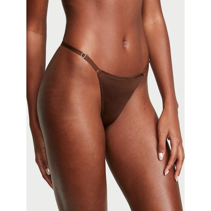 Victoria's Secret Very Sexy Hardware Adjustable V-String Panty Brown (XS)