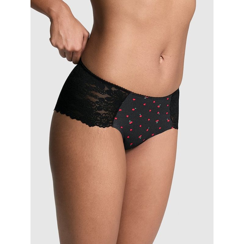 Victoria's Secret PINK No-Show Cheeky Panty Black (XS)