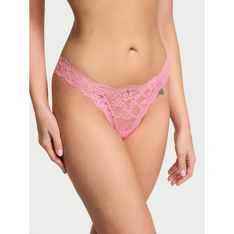 Victoria's Secret Dream Angels Lace Brazilian Panty Pink (S)