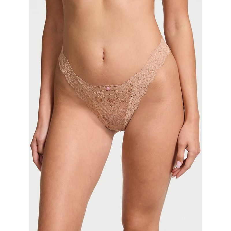 Victoria's Secret Dream Angels Lace Brazilian Panty Beige (S)