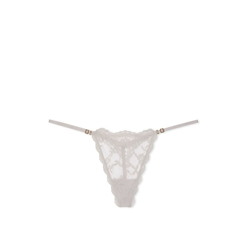 Victoria's Secret Dream Angels Lace Adjustable V-String Panty Grey (XS)