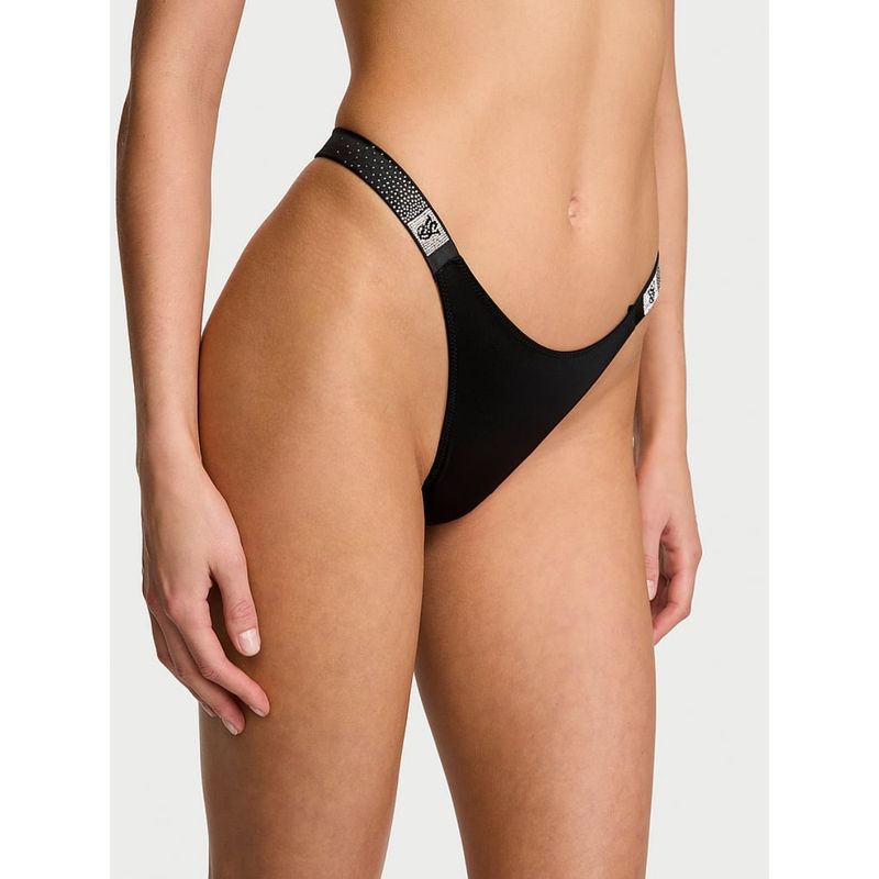 Victoria's Secret Very Sexy Scattered Shine Strap Thong Panty Black (S)