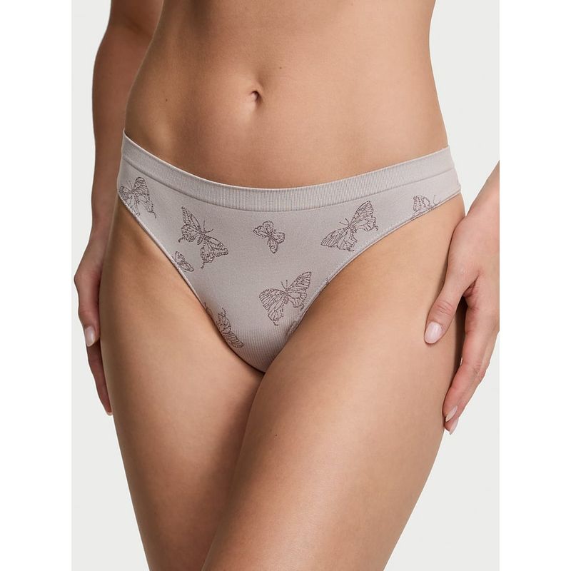 Victoria's Secret Seamless Thong Panty Beige (XL)