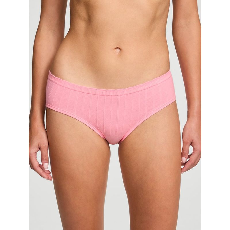 Victoria's Secret Stretch Cotton Rib Hip Hugger Panty Pink (XS)