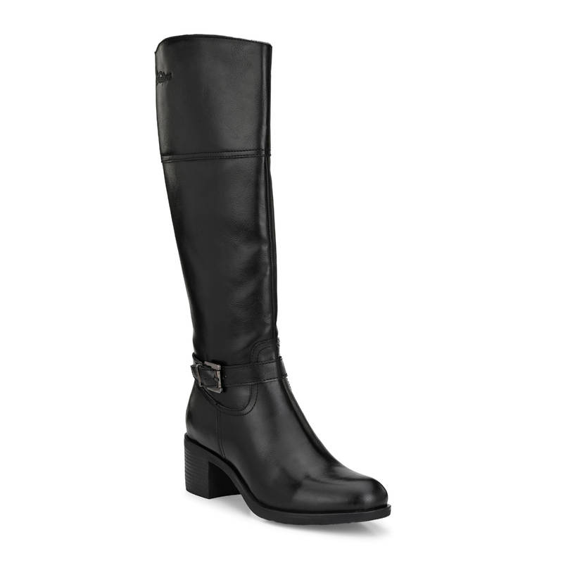 Delize Womens Black Knee Chelsea Boots (EURO 39)