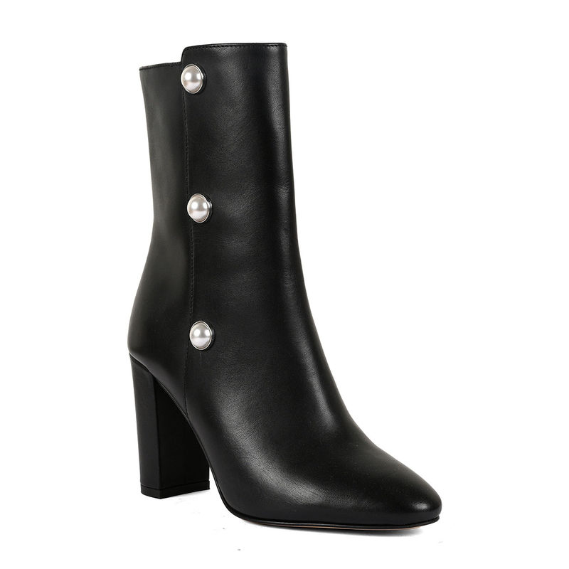 Vanilla Moon Black Solid Plain Chelsea Boots (EURO 40)