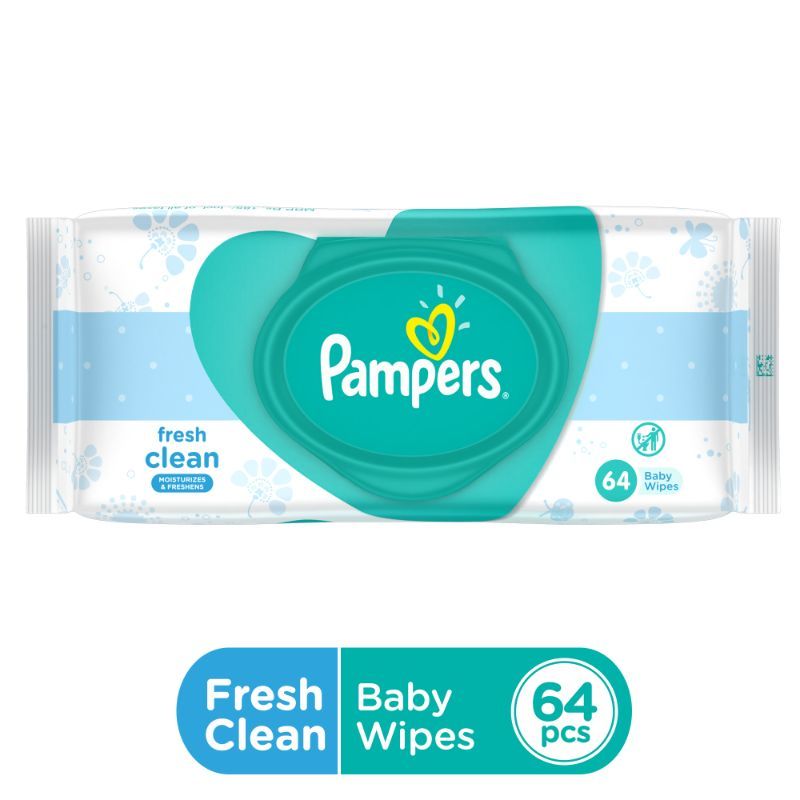 Pampers Fresh Clean Baby Wipes - 64 Pack