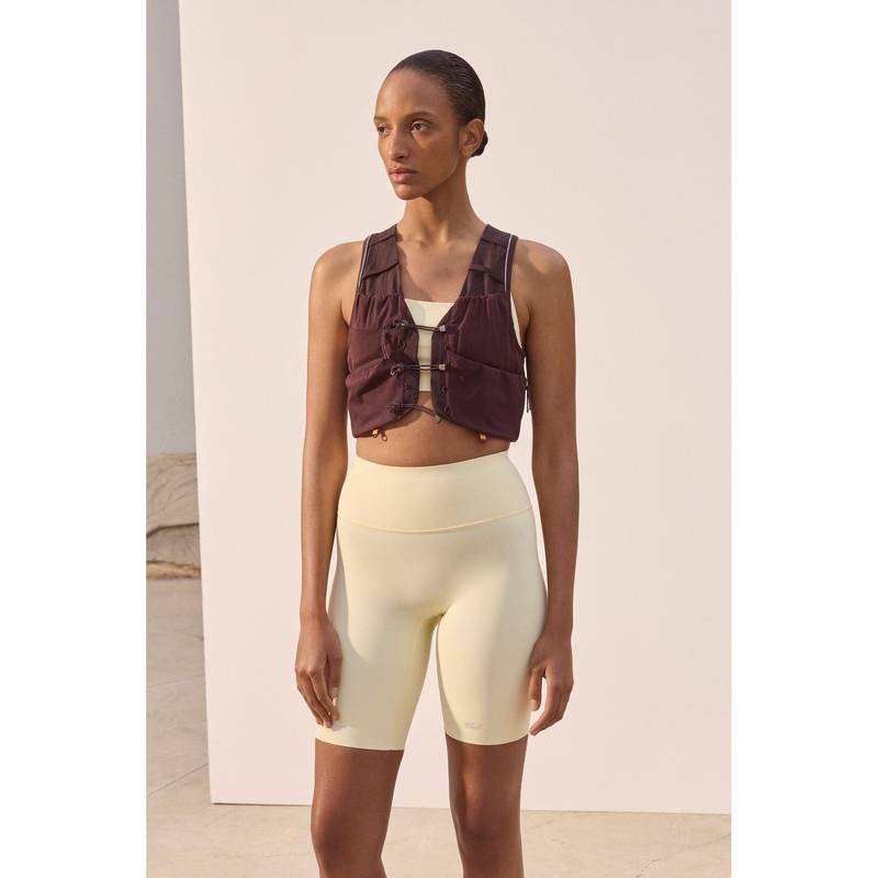 H&M Women Yellow High Waist Cycling Shorts With Shapemove (XS)