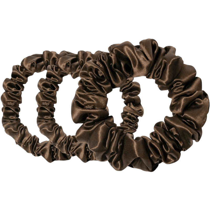 Slip Back to Basics Midi Large Scrunchie Set-Dark Brown