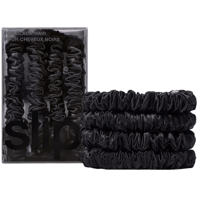 Slip Skinny Scrunchies (Set of 4)-Black