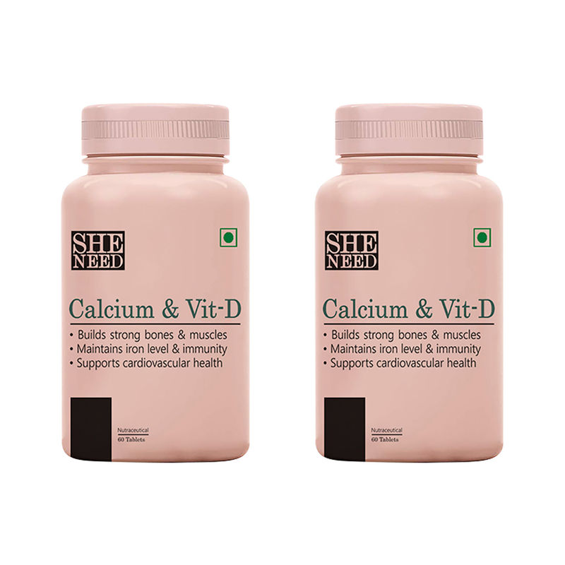 Sheneed Calcium and Vit-D Supplement (Pack Of 2)