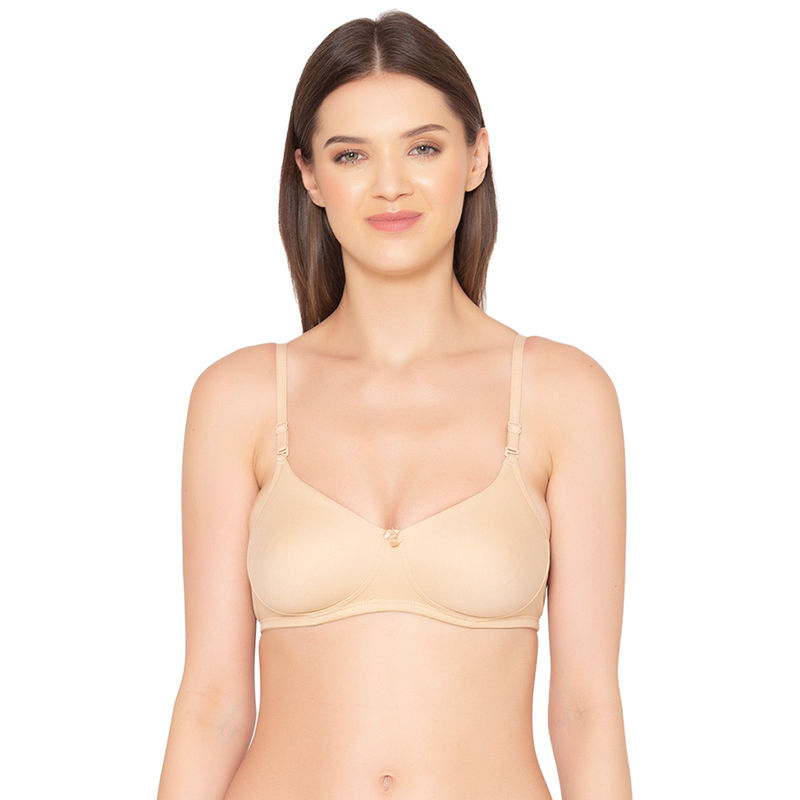 Groversons Paris Beauty Non-Padded Seamless Everyday T-shirt Bra-Nude (32B)(32B) (32B)