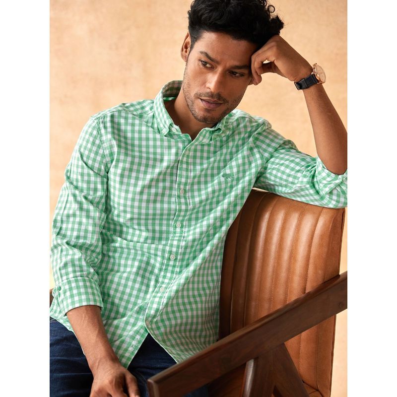 Andamen Mint Green Check Slim (M)