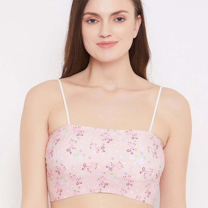 Secrets By ZeroKaata Medium Impact Slip On Padded Sport Bra- Assorted (L)