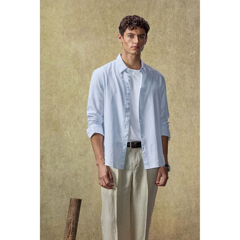 Snitch Yacht Club Luxe Linen Blend Stripes Shirt (XL)